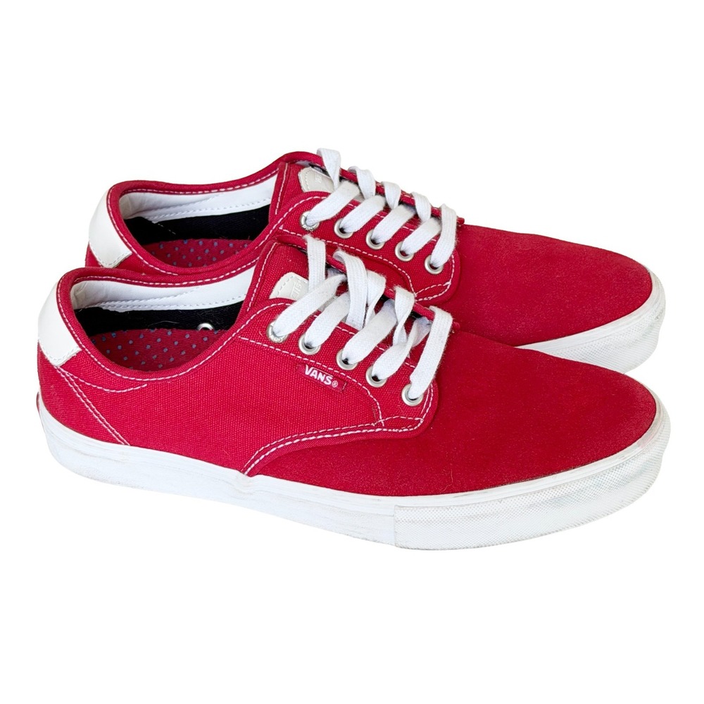 Vans Chima Ferguson Sydney Pro Skate Shoes Red Men's 9.5 Canvas Suede Sneakers